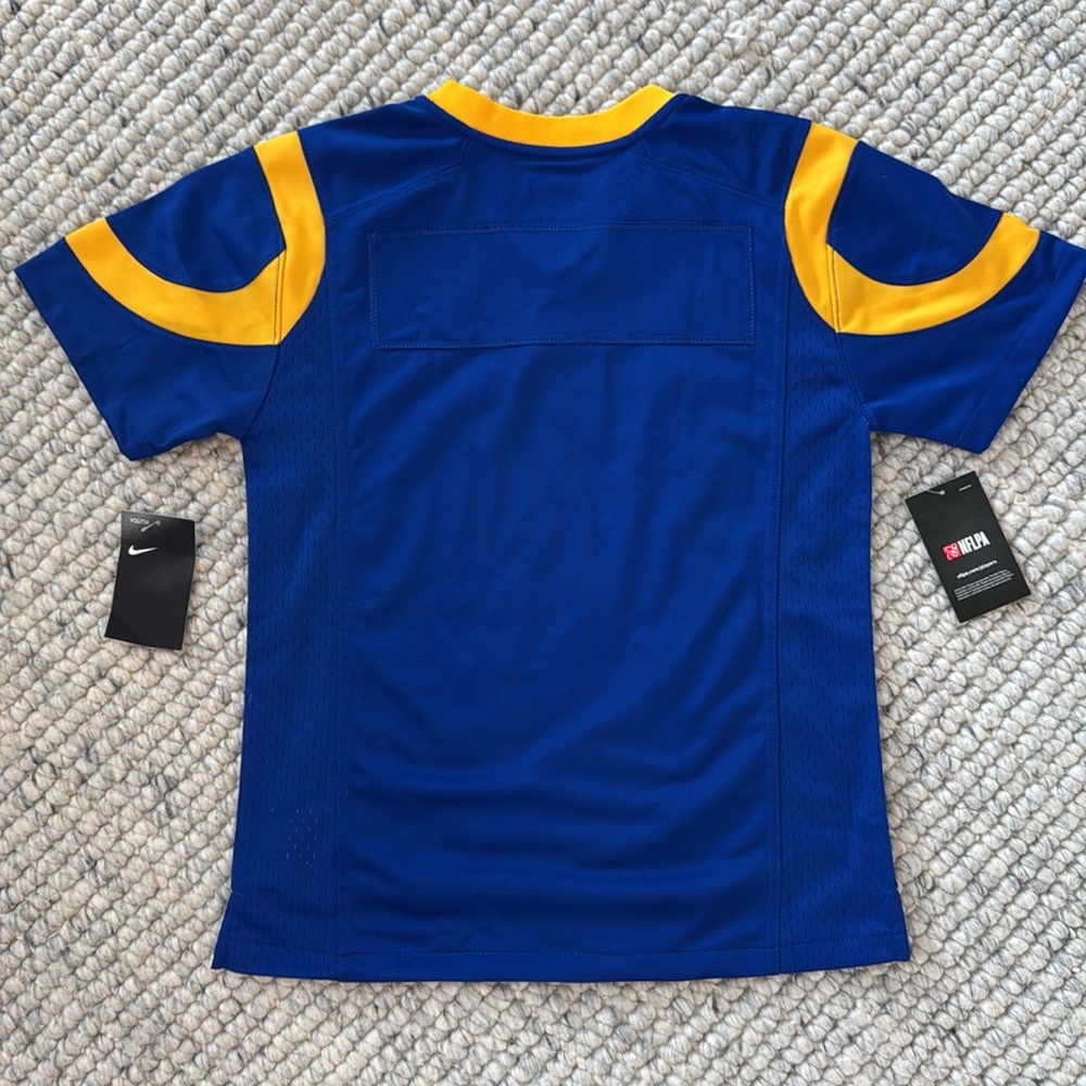 NWT Nike NFL Youth Boys On Field Medium Blue Gold Colors Short Sleeve‎ Jersey. - Picture 8 of 12